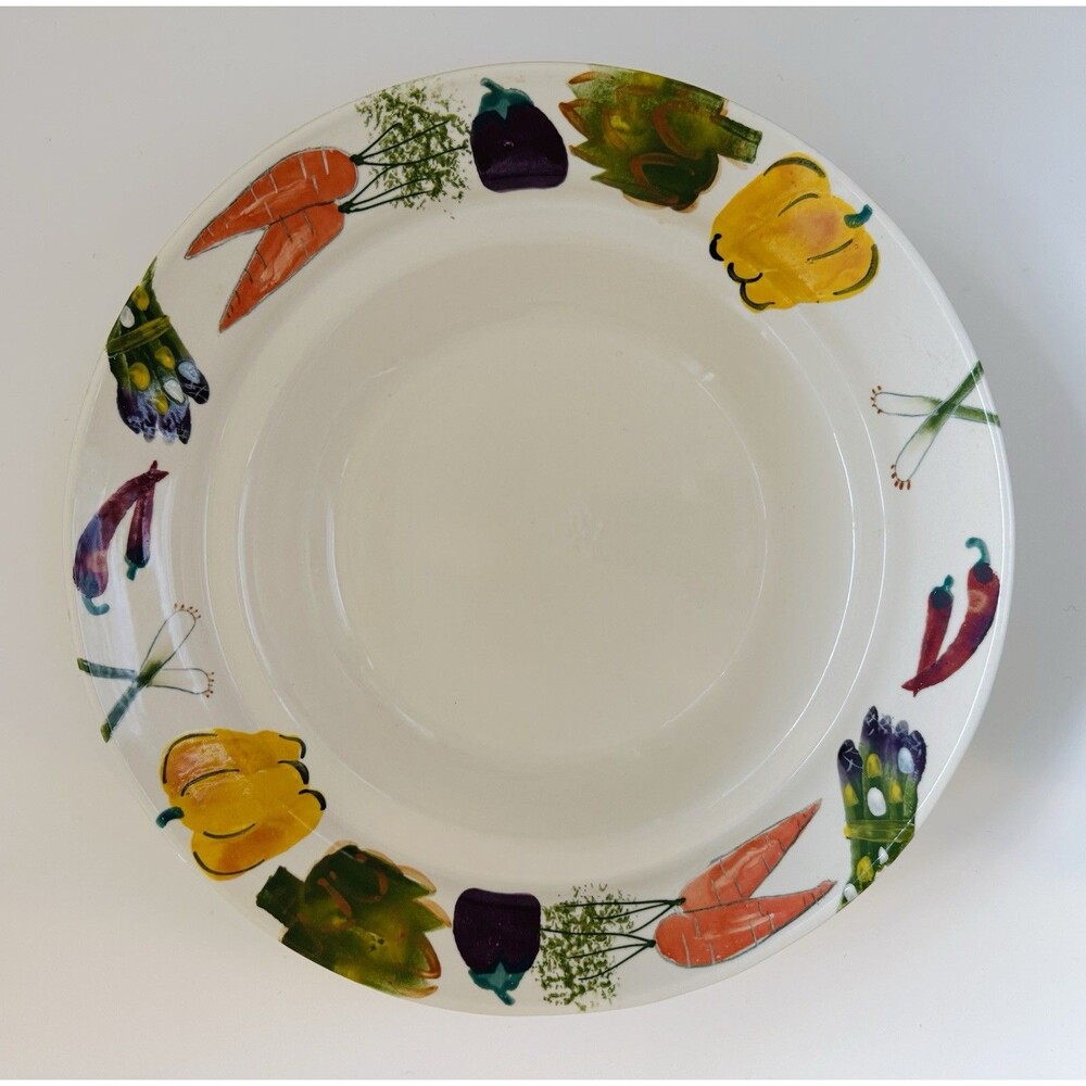 Hartstone Ceramic Hand Painted Farmers Market Pasta/Serving Bowl